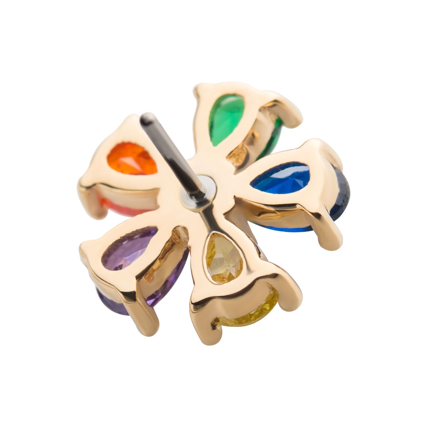 Invictus 14Kt Gold Rainbow Flower Top