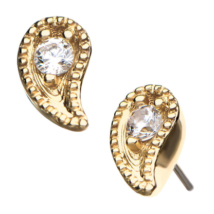 Invictus 14Kt Gold Paisley Pattern