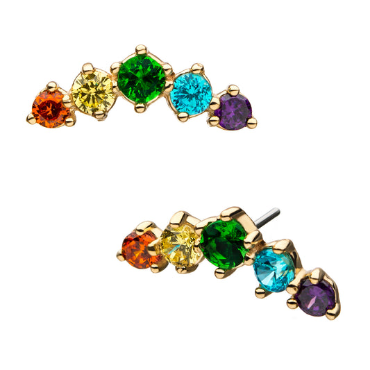 Invictus 14Kt Gold Rainbow Prium Top