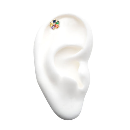 Invictus 14Kt Gold Rainbow Flower Top