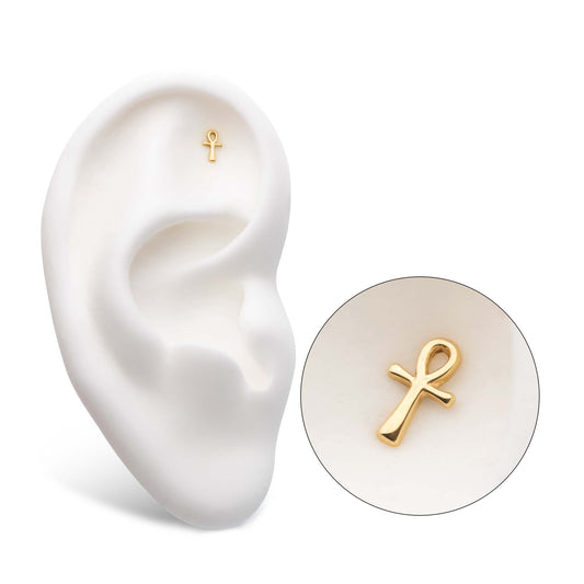 Invictus 14Kt Gold Ankh Top