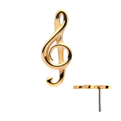 Invictus 14Kt Gold Treble Clef Top