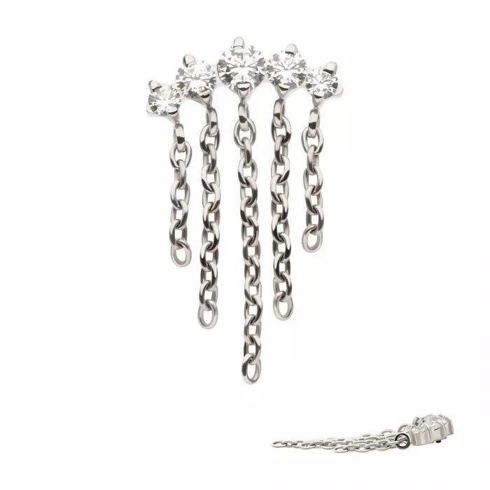 Invictus CZ Cluster Dangle Top