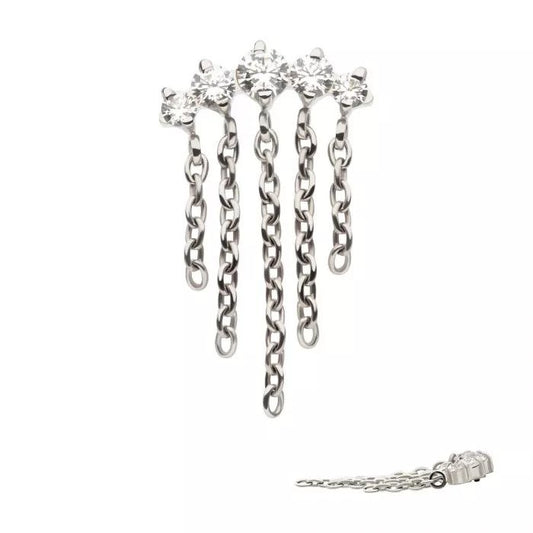 Invictus CZ Cluster Dangle Top