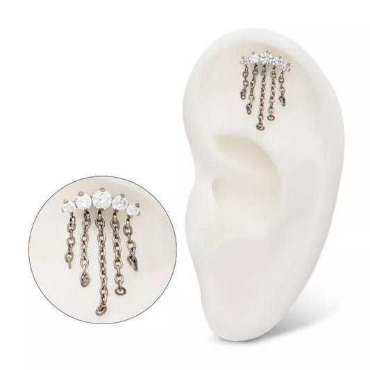 Invictus CZ Cluster Dangle Top