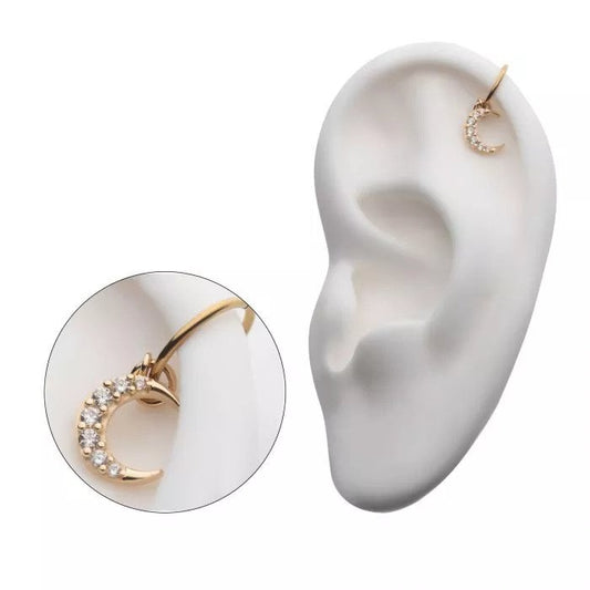 Invictus 14Kt Moon Charm