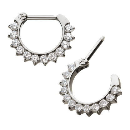 Invictus Prong Set CZ Clicker Ring