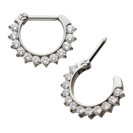 Invictus Prong Set CZ Clicker Ring